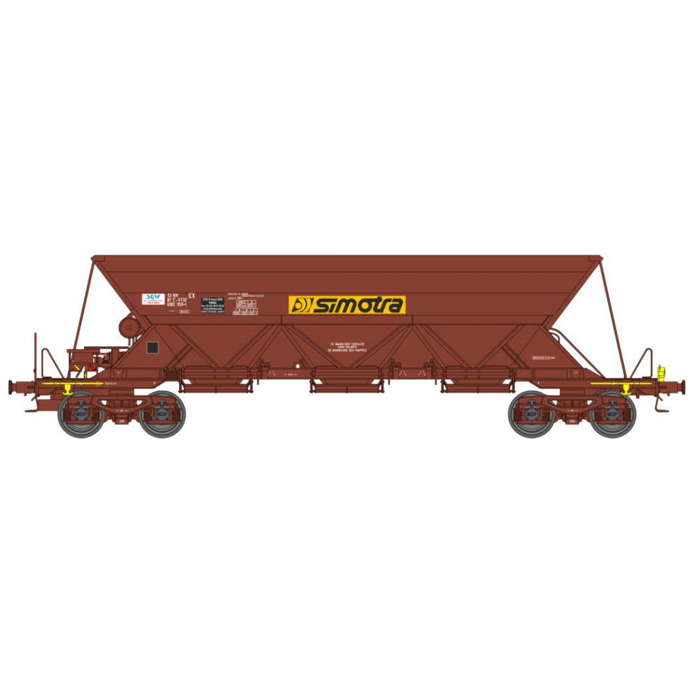 Wagon trémie EX type 1 Simotra SNCF 1/87 HO REE