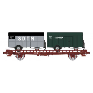 Wagon UFR bi-porteur fourgons 1/87 HO REE