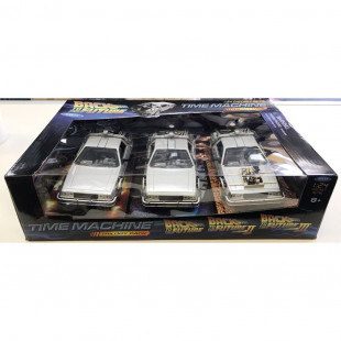 Pack de 3 voitures DeLorean du film BACK TO THE FUTURE 1/24 WELLY
