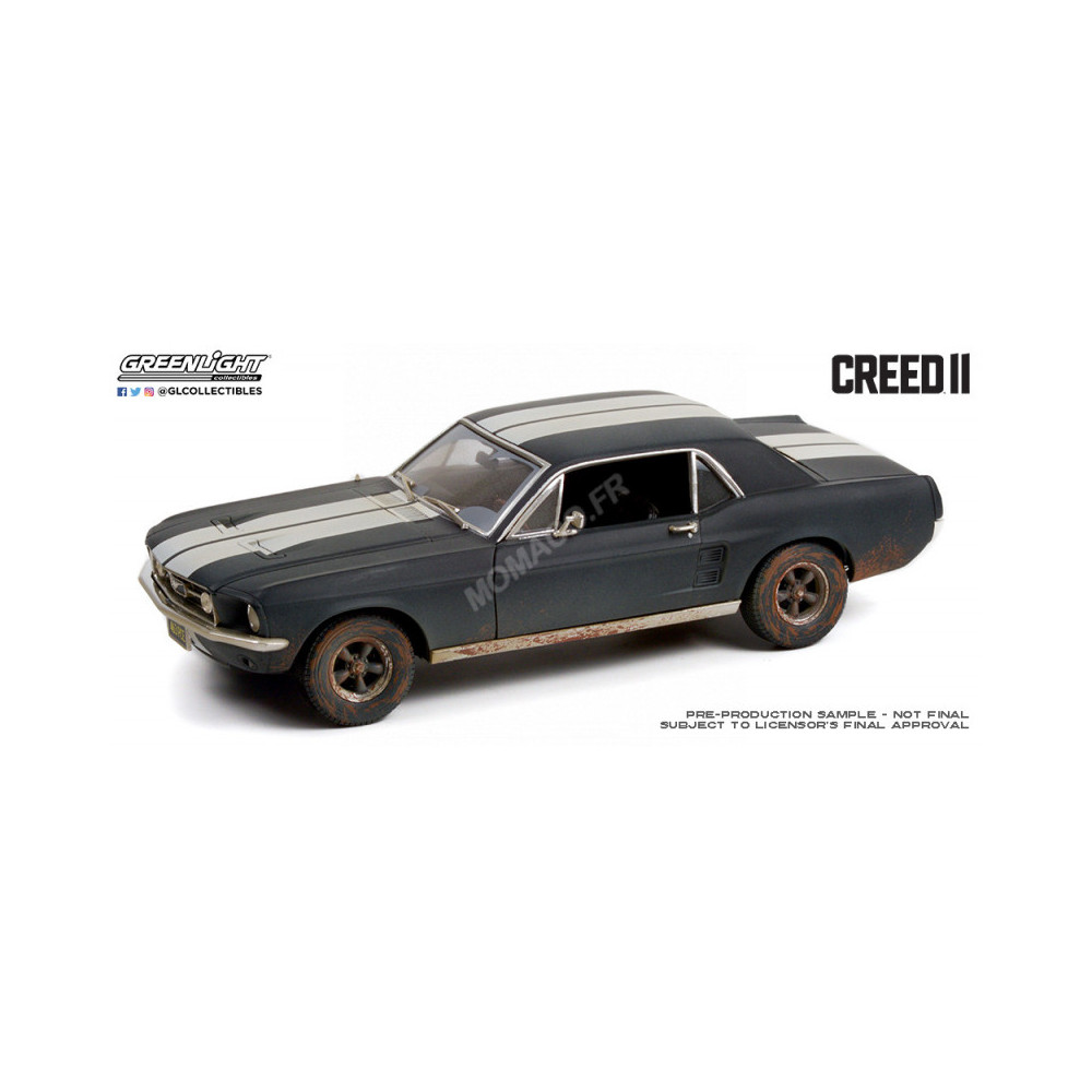 Ford Mustang coupé 1967 "Creed II" (2018) noir mat 1/18 GREENLIGHT