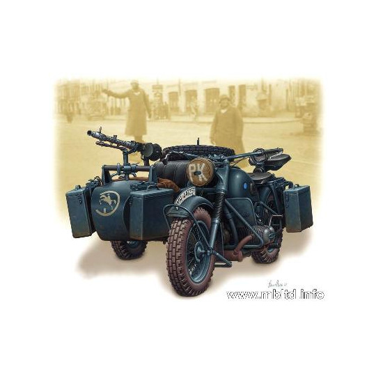 Moto BMW R75 side car 2ème Guerre Mondiale 1/35 MasterBox