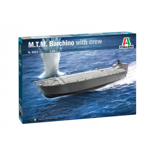 Navire Vedette M.T.M. Barchino avec équipage maquette1/35 ITALERI