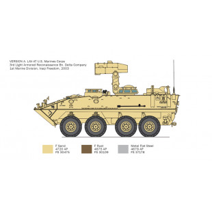 Char blindé à roues anti-char US Marine Corps LAV25 LAV-AT 1/35 ITALERI