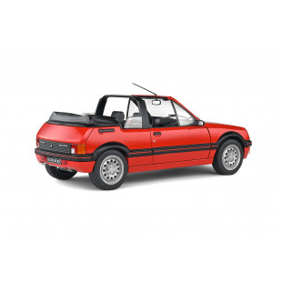 PEUGEOT 205 CTI 1986 Cabriolet Rouge Vallelunga  1/18 SOLIDO