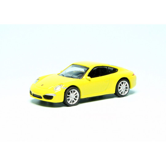 PORSCHE 911 cARRERA S jaune 1/87 SCHUCO