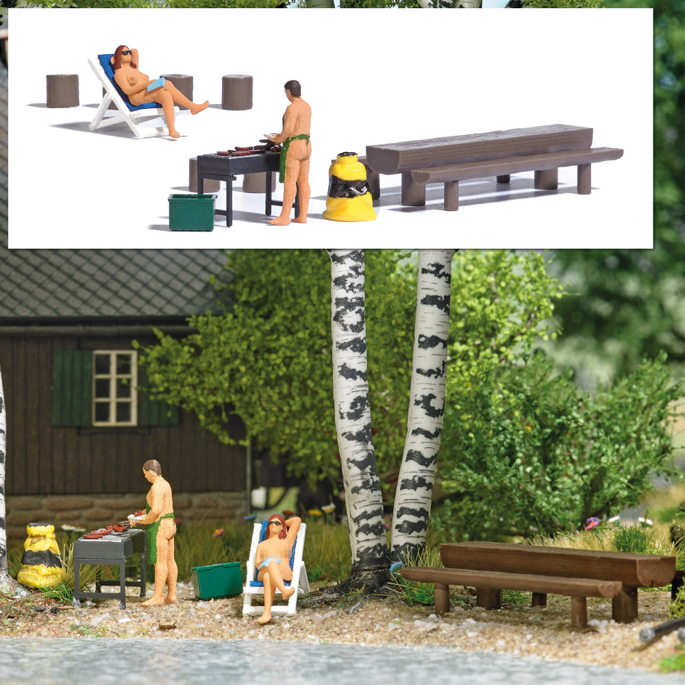 Barbecue nudistes 1/87 BUSCH

Echelle train électrique HO