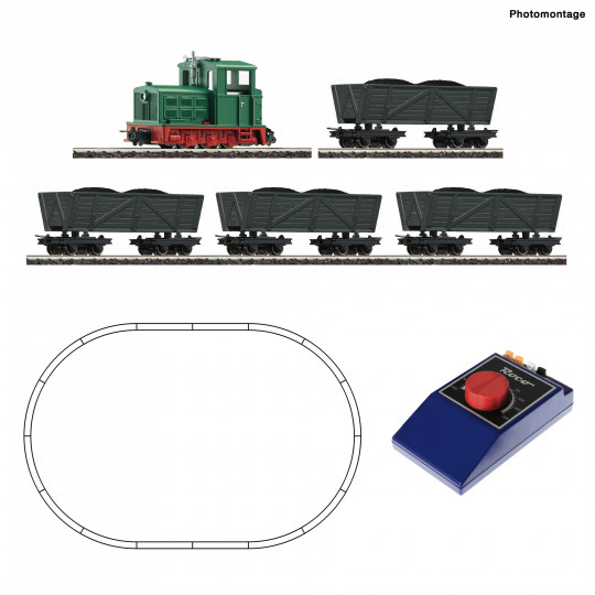 Coffret analogique Loco tracteur et wagons HOe 1/87 ROCO