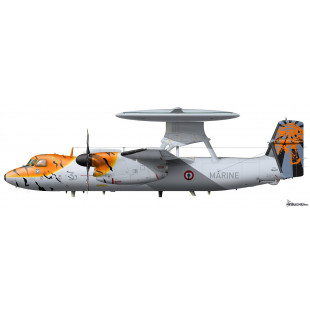 Grumman E-2C HAWKEYE 2000 Aéronavale French Navy 1/48 KINETIC