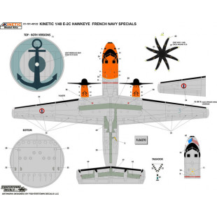 Grumman E-2C HAWKEYE 2000 Aéronavale French Navy 1/48 KINETIC