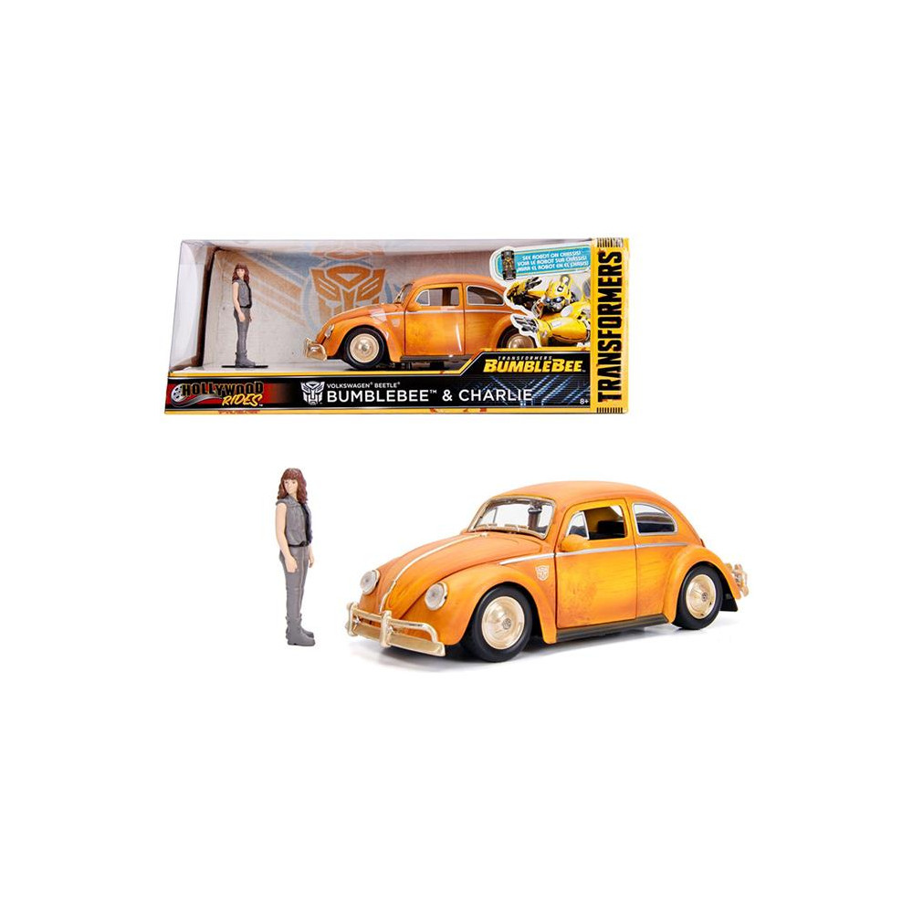 VOLKSWAGEN Coccinelle "transformers Bumblebee" avec figurine 1/24 JADA TOYS