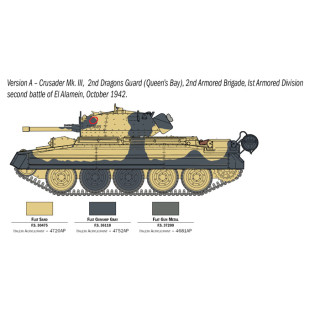 Char tank WW2 CRUSADER Mk.III & figurines  1/35 ITALERI