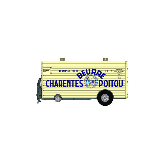 Camion Panhard Movic Calandre moderne - Remorque UFR "Beurre Charentes-Poitou" 1/87 REE