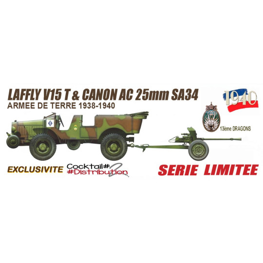 Laffly V1ST & AC 25mm SA34 Armée de Terre France 38-40 1/35 ICM