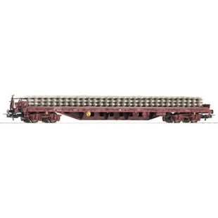 Wagon plat à bogies SNCF + chargement 1/87ème HO PIKO