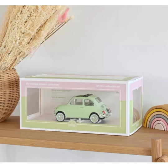 FIAT 500 L 1968 Light green "Cadeau de naissance" 1/18 NOREV