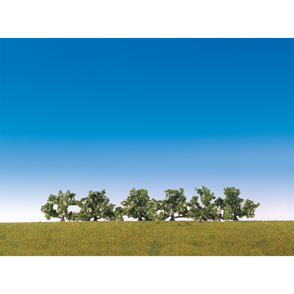 6 buissons à fleurs blanches 1/87 HO FALLER
