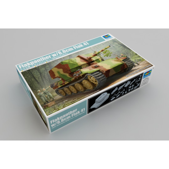 Char Tank DCA WW2 FlakPanther avec Flak41 88mm maquette 1/35 TRUMPETER