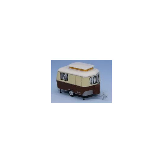 Caravane Eriba marron et ivoire roulante 1/87 SAI COLLECTION