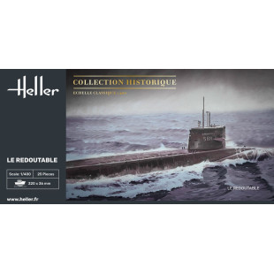 Sous-marin SSBN LE REDOUTABLE maquette 1/400 HELLER