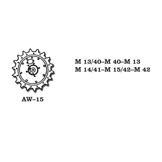 Char tank ROUES pour Maquette Fiat M-13 M-15 1/35 FRIULMODEL