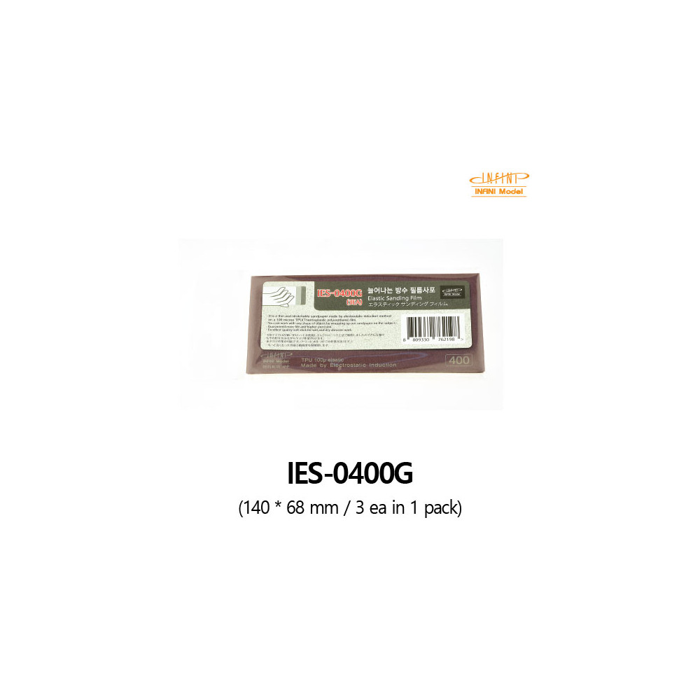 3 Films à polir induction électrostatique grain 0400 INFINI MODEL