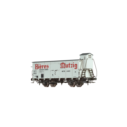 Wagon fourgon couvert Bières Mutzig essieux HLF SNCF 1/87 HO BRAWA