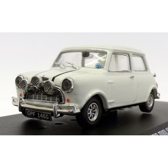 AUSTIN Mini COOPER S blanche Braquage à l'italienne 1/43 GREENLIGHT