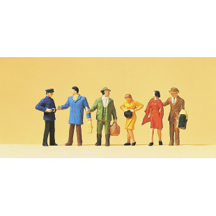 Voyageurs au contrôle 1/87 HO PREISER