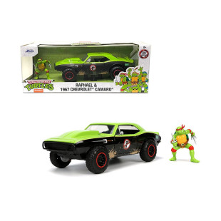 CHEVROLET Camaro 1967 Tortues Ninja avec figurine Rafaelo 1/24 JADA TOYS