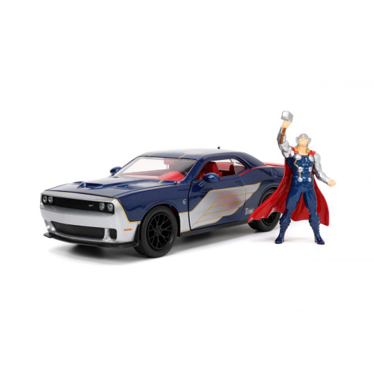 DODGE Challender SRT Hellcat 2015 & figurine THOR 1/24 JADA TOYS