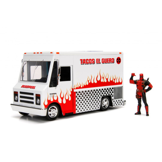 Marvel Food Truck & figurine Deadpool 1/24 JADA TOYS
