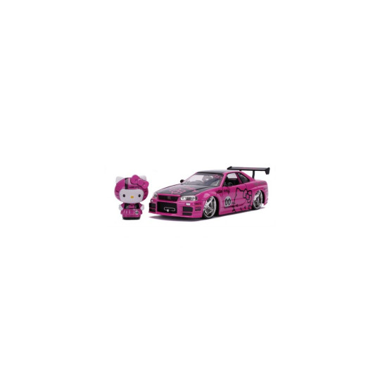 NISSAN Skyline GT-R (R34) 2022 & figurine Hello Kitty 1/24 JADA TOYS