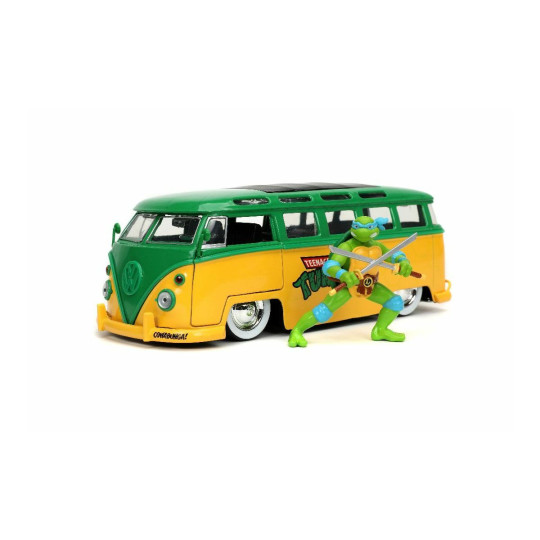 VOLKSWAGEN Bus 1963 Tortues Ninja & figurine Leonardo 1/24 JADA TOYS