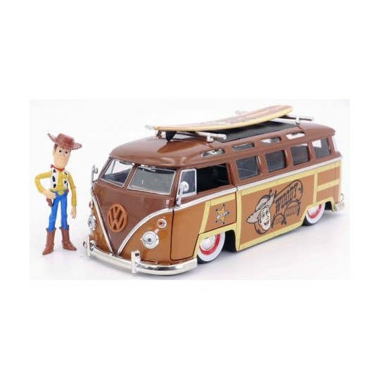 VOLKSWAGEN Combi 1963 & figurine Woody 1/24 JADA TOYS