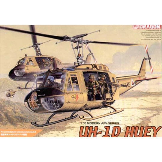 Hélicoptère UH-1D "Huey" avec pilotes maquette 1/35 DRAGON