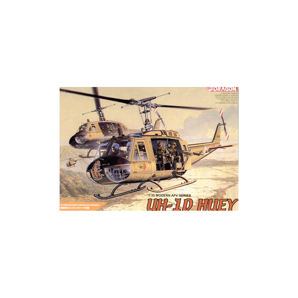 Hélicoptère UH-1D "Huey" avec pilotes maquette 1/35 DRAGON