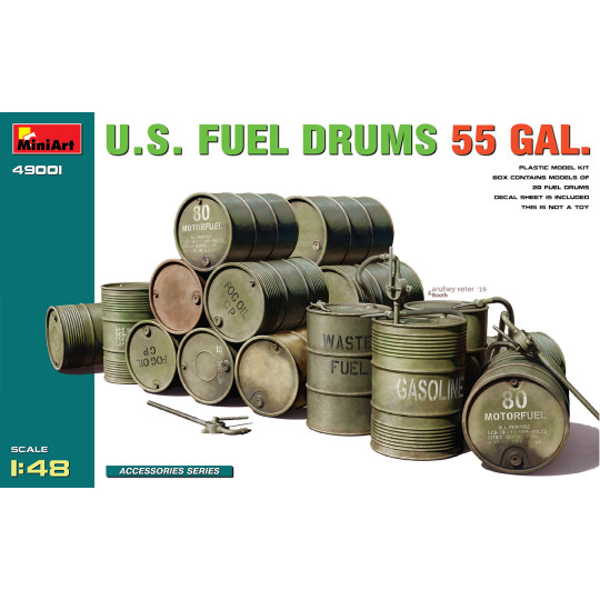 Baril d'essence US 55 Galons 1/24 MINIART