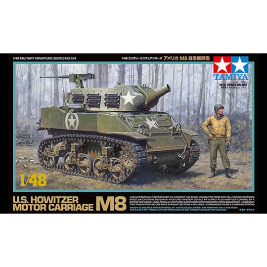 Tank M8 Howitzer 1/48 TAMIYA