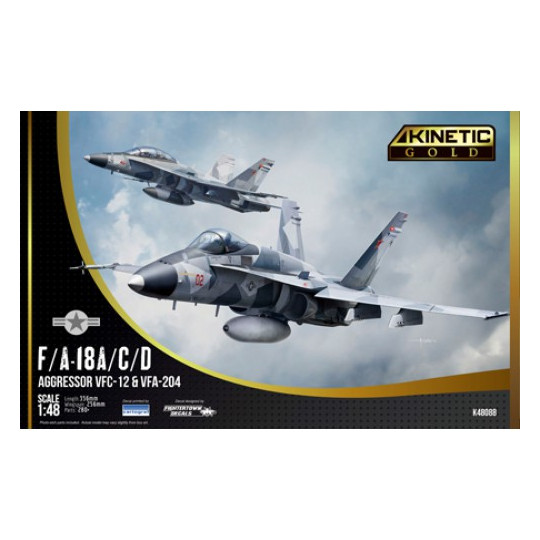 F/A-18A/C/D Aggressor VFC-12 & VFA-204 maquette 1/48 KINETIC
