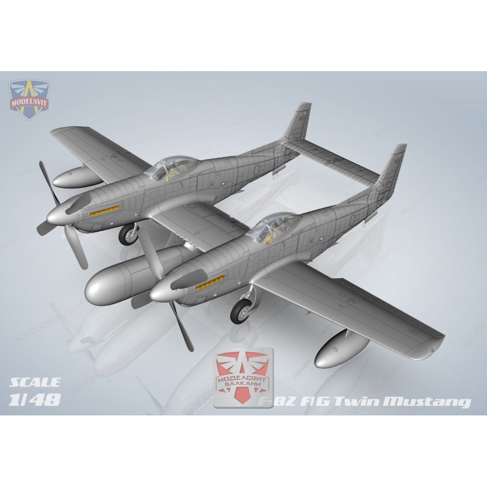 North American F-82F/G "Twin Mustang" maquette 1/48 MODELSVIT