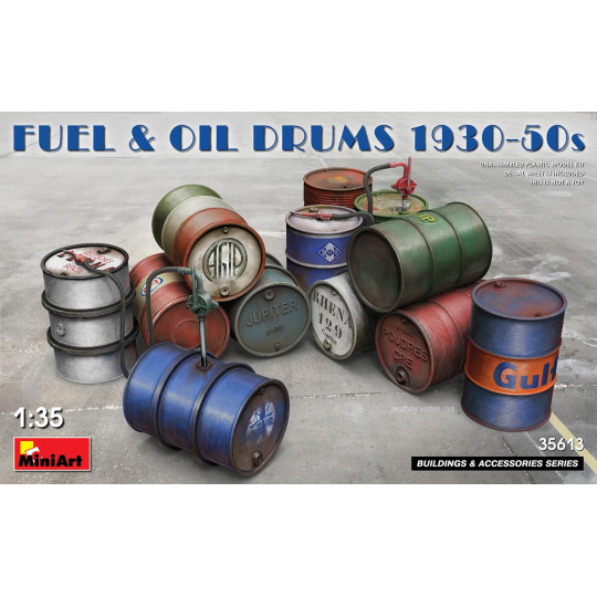 ACCESSOIRES Bidons Futs huile carburant maquette 1/35 MINIART