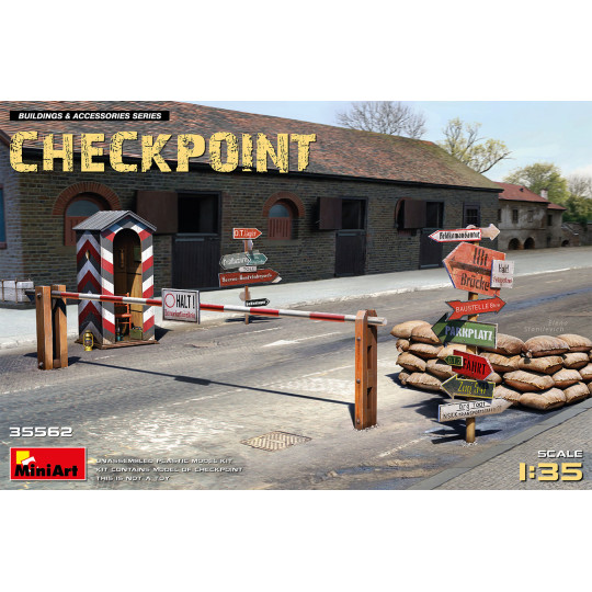 ACCESSOIRES décor WW2 Checkpoint maquette 1/35 MINIART