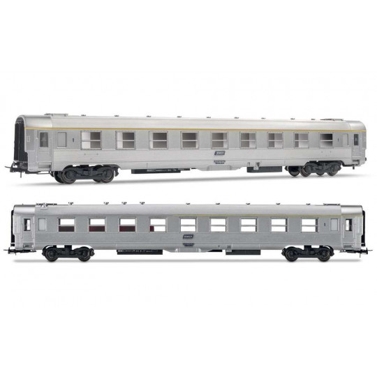 COFFRET VOITURES DEV INOX SNCF 1cl & 1/BAR 1/87ème JOUEF