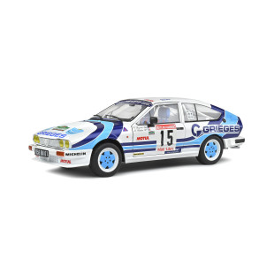 ALFA ROMEO GTV6 White Rallye des Garrigues 1986 1/18 SOLIDO