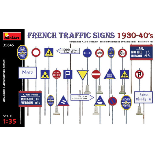 Panneaux routiers français années 30-40 1/35 MINIART