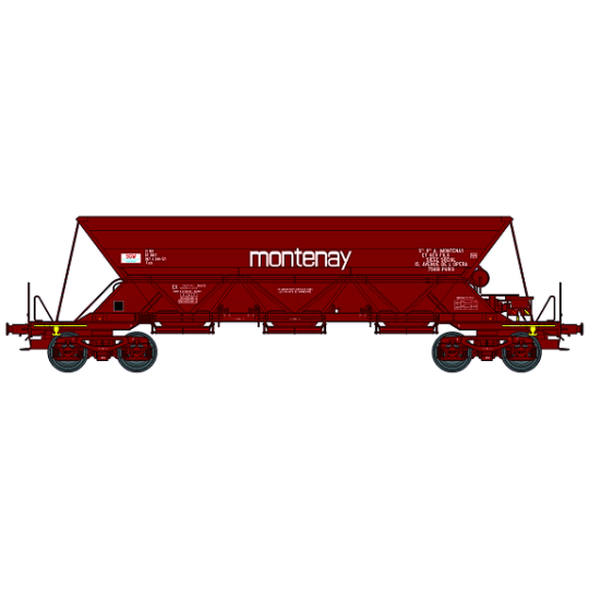 Wagon trémie minéralier EX type 1 «montenay» SNCF 1/87 HO REE