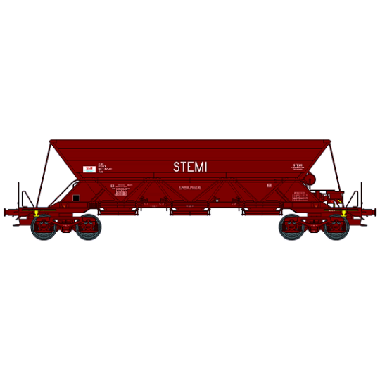 Coffret Set 3 Wagons trémie minéralier EX type 1 «STEMI» SNCF 1/87 HO REE