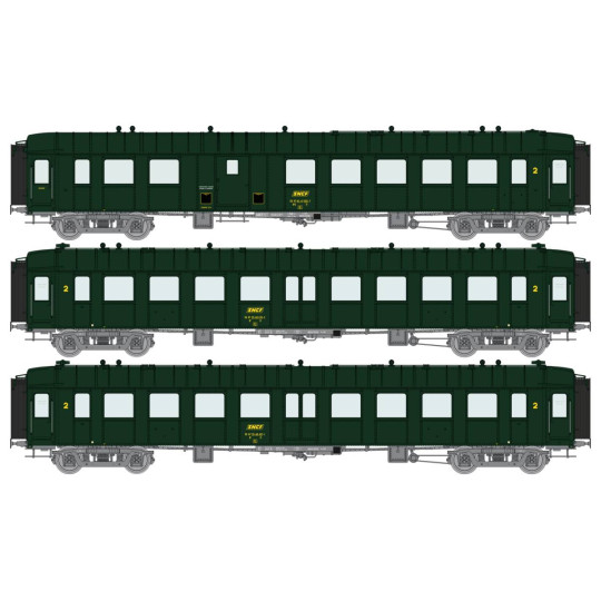 Coffret Set 3 Voitures SNCF OCEM RA  SNCF 1/87 REE