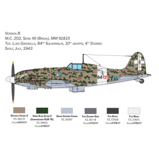 Macchi MC 202 Folgore maquette avion WW2 1/32 ITALERI