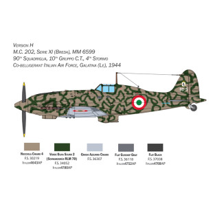 Macchi MC 202 Folgore maquette avion WW2 1/32 ITALERI